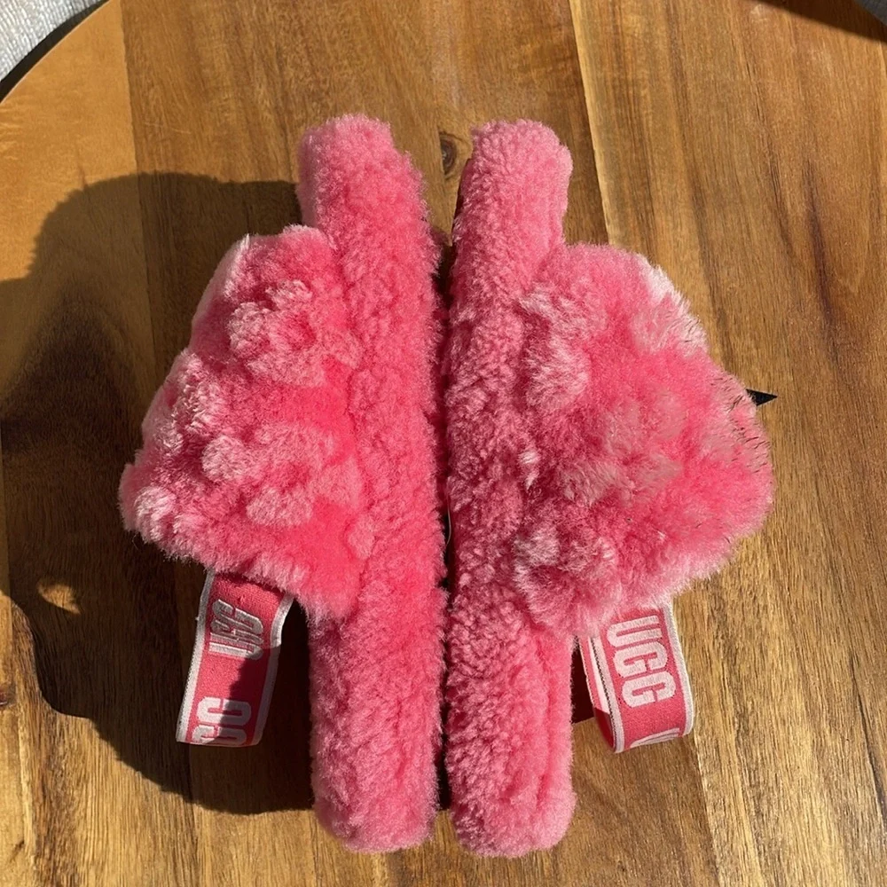 UGG Fluff Yeah Slide Poppy Slide Pink Size 13